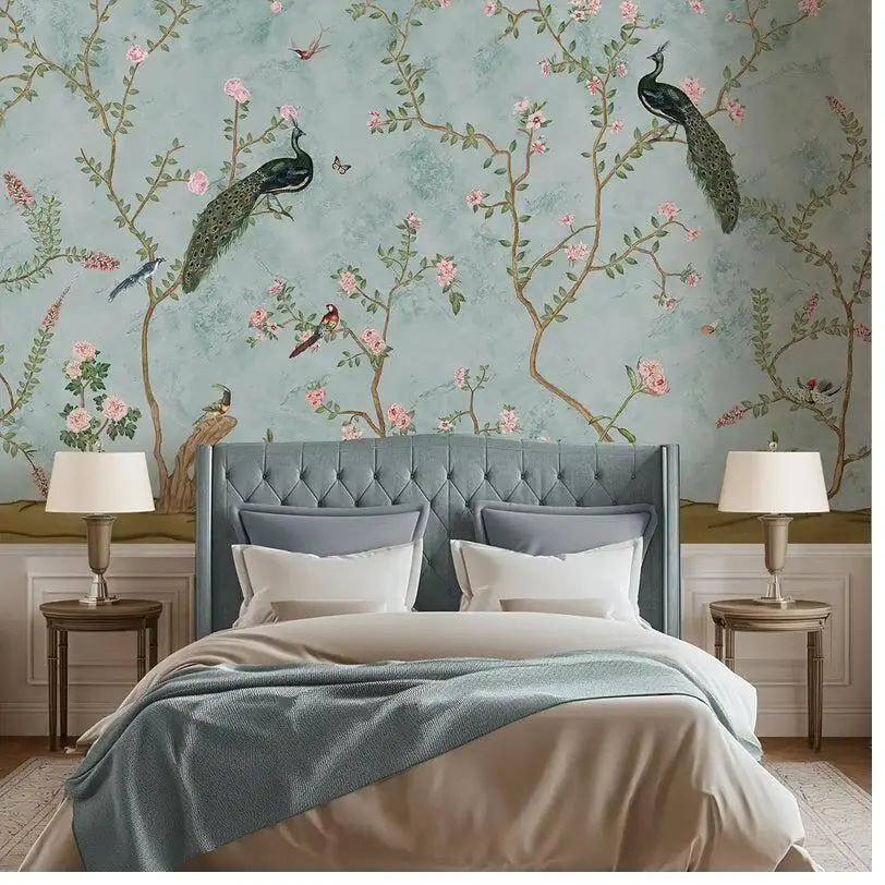 Design inspiration: floral wallpaper in a bedroom